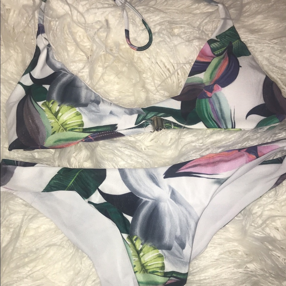 super cute zaful floral print bikini